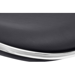 Tabouret de bar Shanghai en cuir artificiel C noir