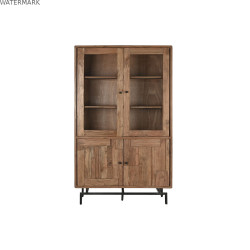 Présentoir Home ESPRIT Verre Acacia 118 x 45 x 194 cm