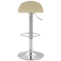 Lot de 2 tabourets de bar Lana V2 chromés crème