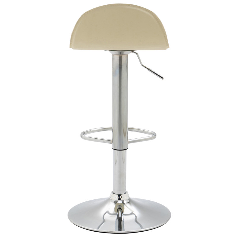 Lot de 2 tabourets de bar Lana V2 chromés crème