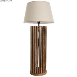 Lampe de bureau Home ESPRIT Marron Bois de manguier 50 W 220 V 23 x 23 x 72 cm