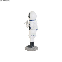 Figurine Décorative Home ESPRIT Bleu Blanc Rouge Argenté Femme Astronaute 10 x 11 x 29 cm (2 Unités)