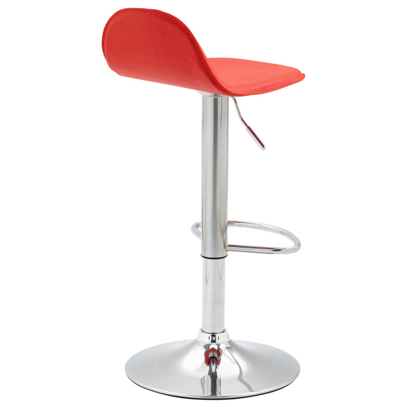 Lot de 2 tabourets de bar Lana V2 chromés rouge