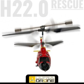 Mondo Motors - Hélicoptere H22.0 - Rescue Ultradrone Télécommandé a Rayons Infrarouges - Gyroscope Intégré - 3 Canaux - 63711,