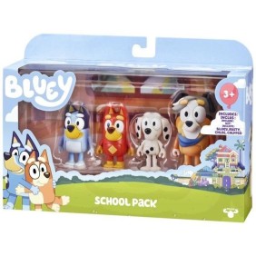 Figurines Les Copains d'école de Bluey - MOOSE TOYS - Set de 4 - Pour Enfant de 3 ans et plus