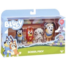 Figurines Les Copains d'école de Bluey - MOOSE TOYS - Set de 4 - Pour Enfant de 3 ans et plus