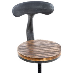 Juego de 2 taburetes de bar Hanam Plateado antiguo