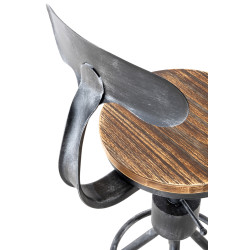 Juego de 2 taburetes de bar Hanam Plateado antiguo