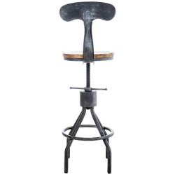 Ensemble de 2 tabourets de bar Hanam argent antique