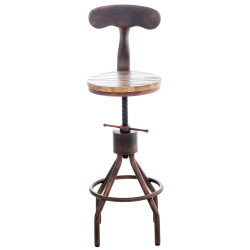 Juego de 2 taburetes de bar Hanam Bronce