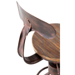 Juego de 2 taburetes de bar Hanam Bronce