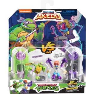 Coffret de figurines Donatello vs Baxter Stockman - Akedo - Moose Toys - Tortues Ninja - Multicolore - Mixte