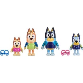 Figurines miniatures - MOOSE TOYS - La famille a la Plage (4 figurines) - Bluey