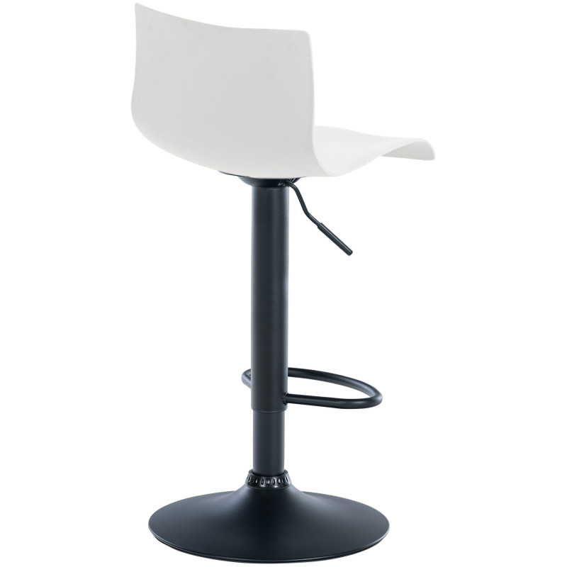 Taburete de bar Hover Blanco,Metal negro mate