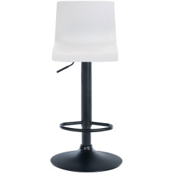 Taburete de bar Hover Blanco,Metal negro mate