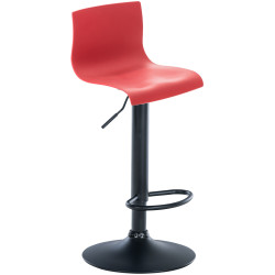 Taburete de bar Hover Rojo,Metal negro mate