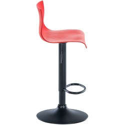 Taburete de bar Hover Rojo,Metal negro mate