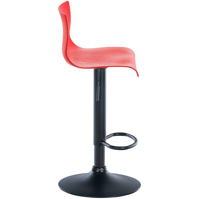 Taburete de bar Hover Rojo,Metal negro mate