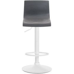 Taburete de bar Hover Gris,Metal blanco mate