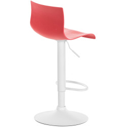 Taburete de bar Hover Rojo,Metal blanco mate