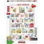 Puzzle 1000 pieces L'abécédaire de Babar - Adultes et enfants des 12 ans - Collection Mes Héros - 87364 - Nathan