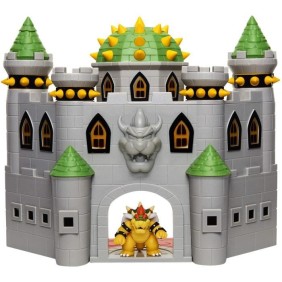 Playset Château de Bowser - JAKKS PACIFIC - Super Mario - Figurine de Bowser - Effets sonores - Mécanismes fonctionnels