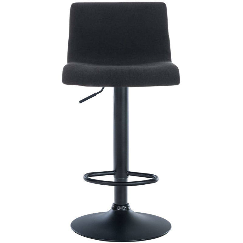 Taburete de Bar Hover en Tela Negro,Metal negro mate