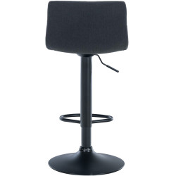 Sgabello HOVER in tessuto nero,Metallo nero opaco