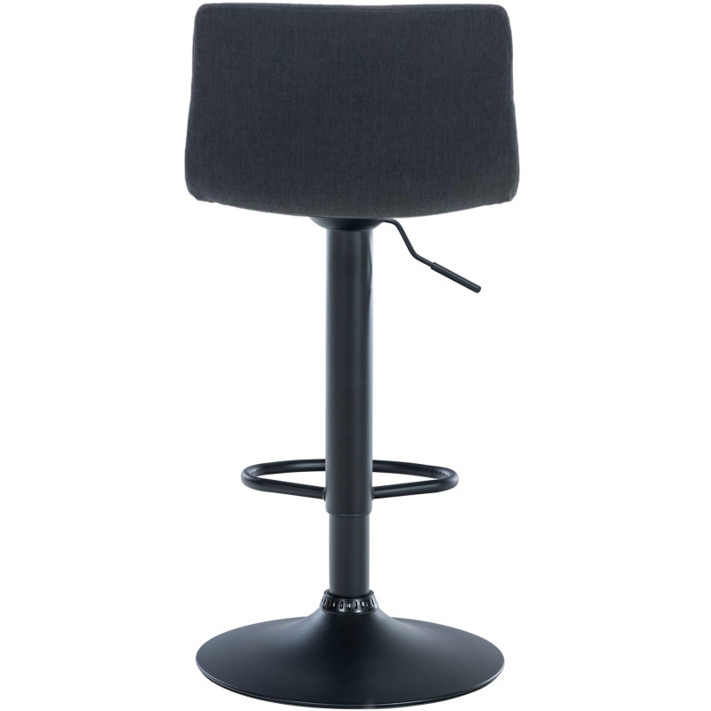 Sgabello HOVER in tessuto nero,Metallo nero opaco