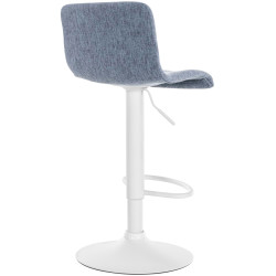 Tabouret de bar Hoover tissu W bleu