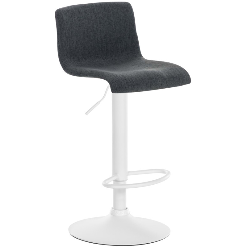 Tabouret de bar Hoover tissu W gris foncé