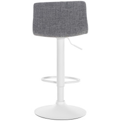 Tabouret de bar en tissu Hoover W gris clair