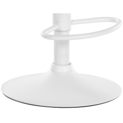 Sgabello HOVER in tessuto nero,Metallo bianco opaco