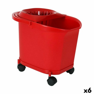 Seau de Lavage 16 L Rouge (6 Unités)