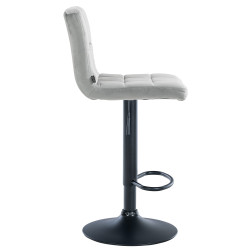 Ensemble de 2 tabourets de bar en velours Pérou, noirs gris