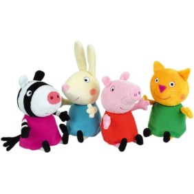 Coffret peluche Peppa Pig Jemini - Peppa et ses amis - Zuzu Zebra, Mle Rabbit, Candy Cat