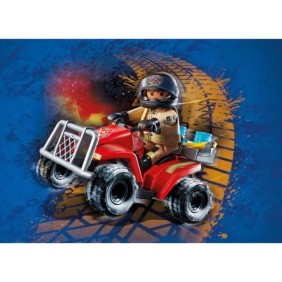 PLAYMOBIL - 71090 - Pompier et quad - Enfant 4 ans - Playmobil City Action - Plastique - Bleu