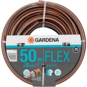 GARDENA Tuyau d'arrosage Comfort FLEX – Longueur 50m – Ш15mm – Anti noeud et indéformable – Garantie 20 ans (18049-26)