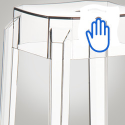 Lot de 2 tabourets de bar Fox transparent