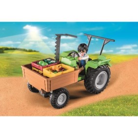 PLAYMOBIL - 71249 - Country La Ferme - Tracteur avec remorque