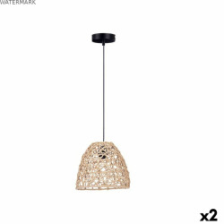 Suspension Naturel Rotin conique 25 x 21 x 25 cm (2 Unités)