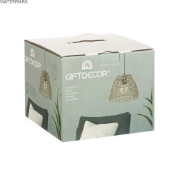 Suspension Naturel Rotin conique 25 x 21 x 25 cm (2 Unités)