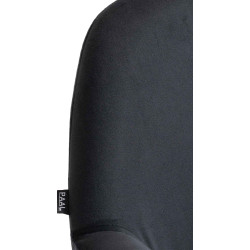 Tabouret de bar Braga en velours doré noir