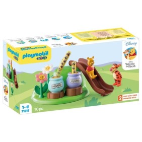 PLAYMOBIL 1.2.3 71317 Winnie l'ourson et Tigrou avec jardin d'abeilles - Disney