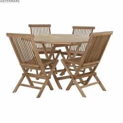 Meubles de jardin DKD Home Decor Marron 120 x 120 x 75 cm (5 Pièces)