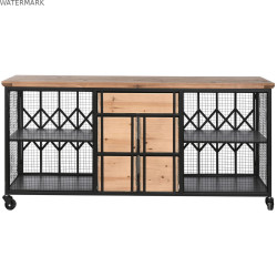 Caisson à Tiroirs Home ESPRIT Métal Sapin Loft 122 x 37 x 58,5 cm