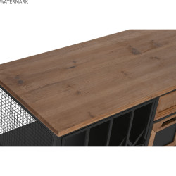 Caisson à Tiroirs Home ESPRIT Métal Sapin Loft 122 x 37 x 58,5 cm