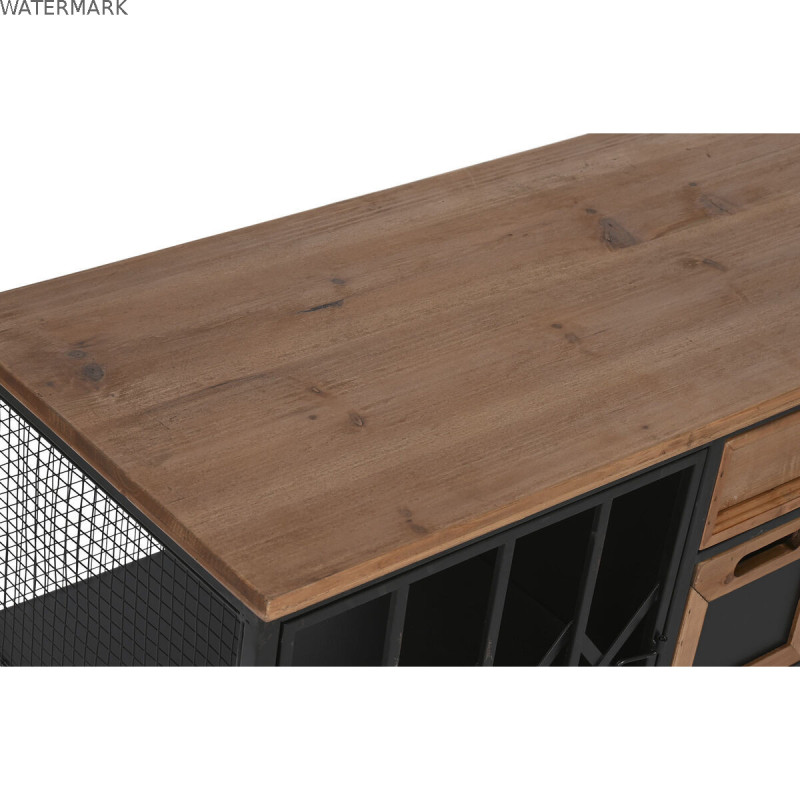 Caisson à Tiroirs Home ESPRIT Métal Sapin Loft 122 x 37 x 58,5 cm