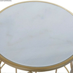 Table d'appoint DKD Home Decor Doré Métal Marbre 42 x 42 x 65,5 cm
