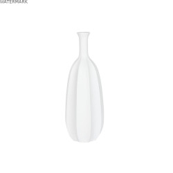 Vase Home ESPRIT Blanc Fibre de Verre 34 x 34 x 100 cm